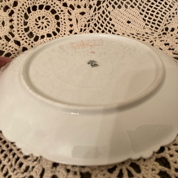 Pink Rose Floral Detail Plate - Bavaria, Vintage - Picture 8 of 14